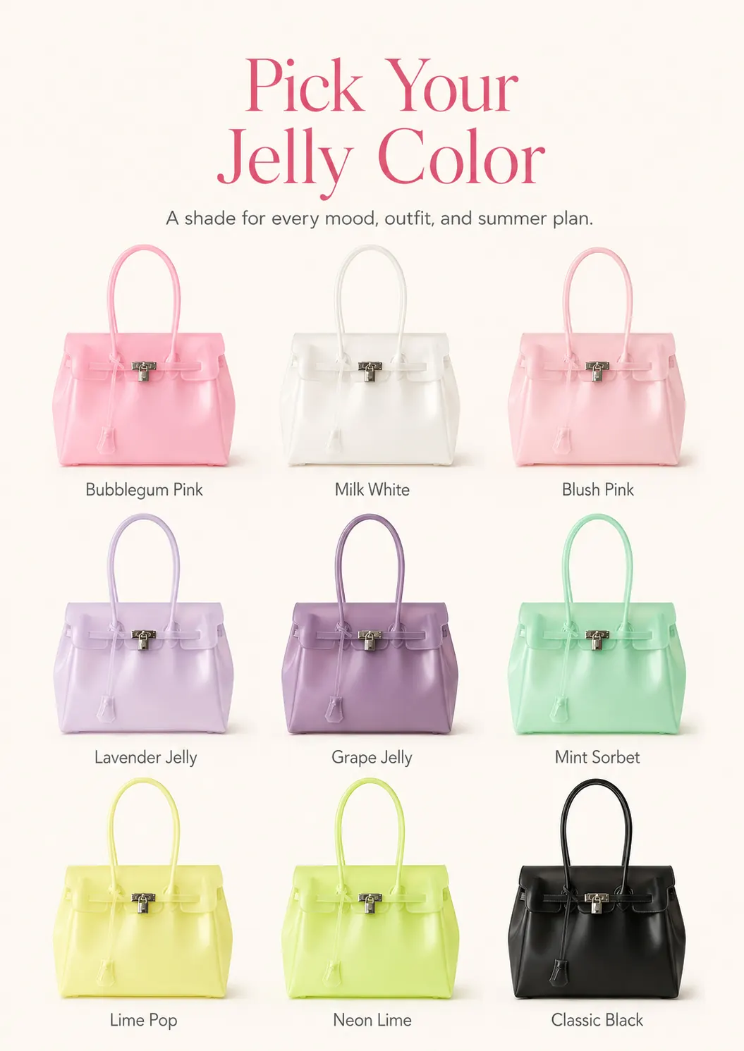 Translucent Jelly Tote Bag detail image 10