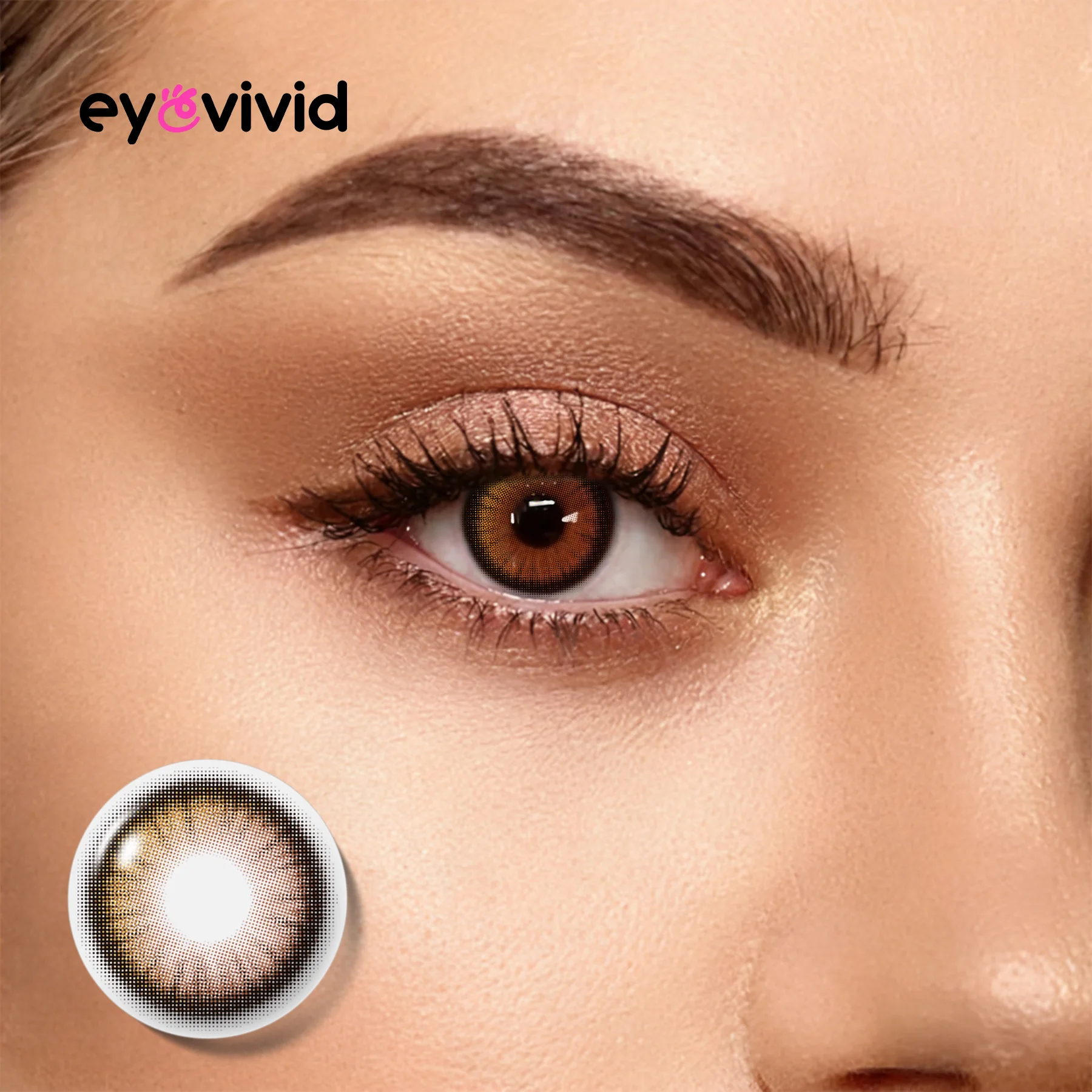 EyeVivid Maple Brown Contact Lenses for Everyday Wear natural route example
