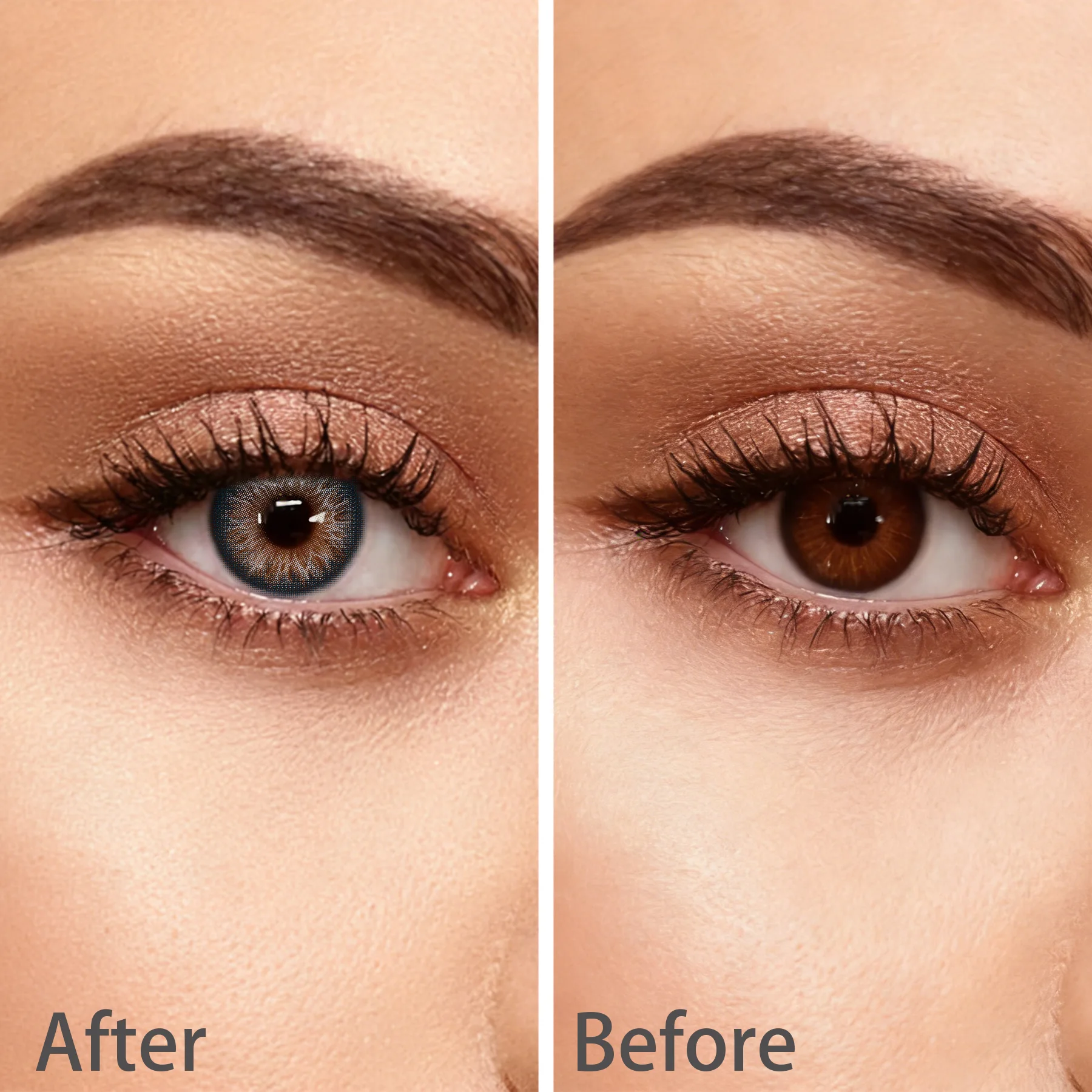 EyeVivid Aura Blue Contact Lenses for Everyday Wear close view