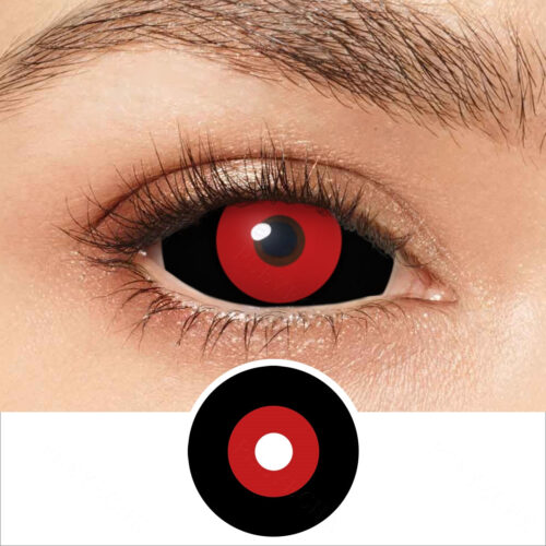 Jigsaw Black And Red Sclera Contacts
