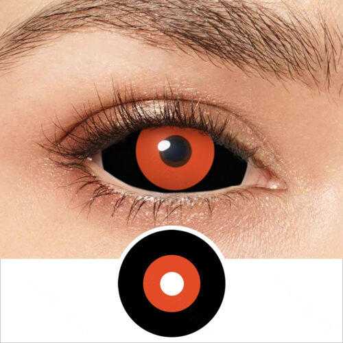 Black and Orange Sclera Contacts