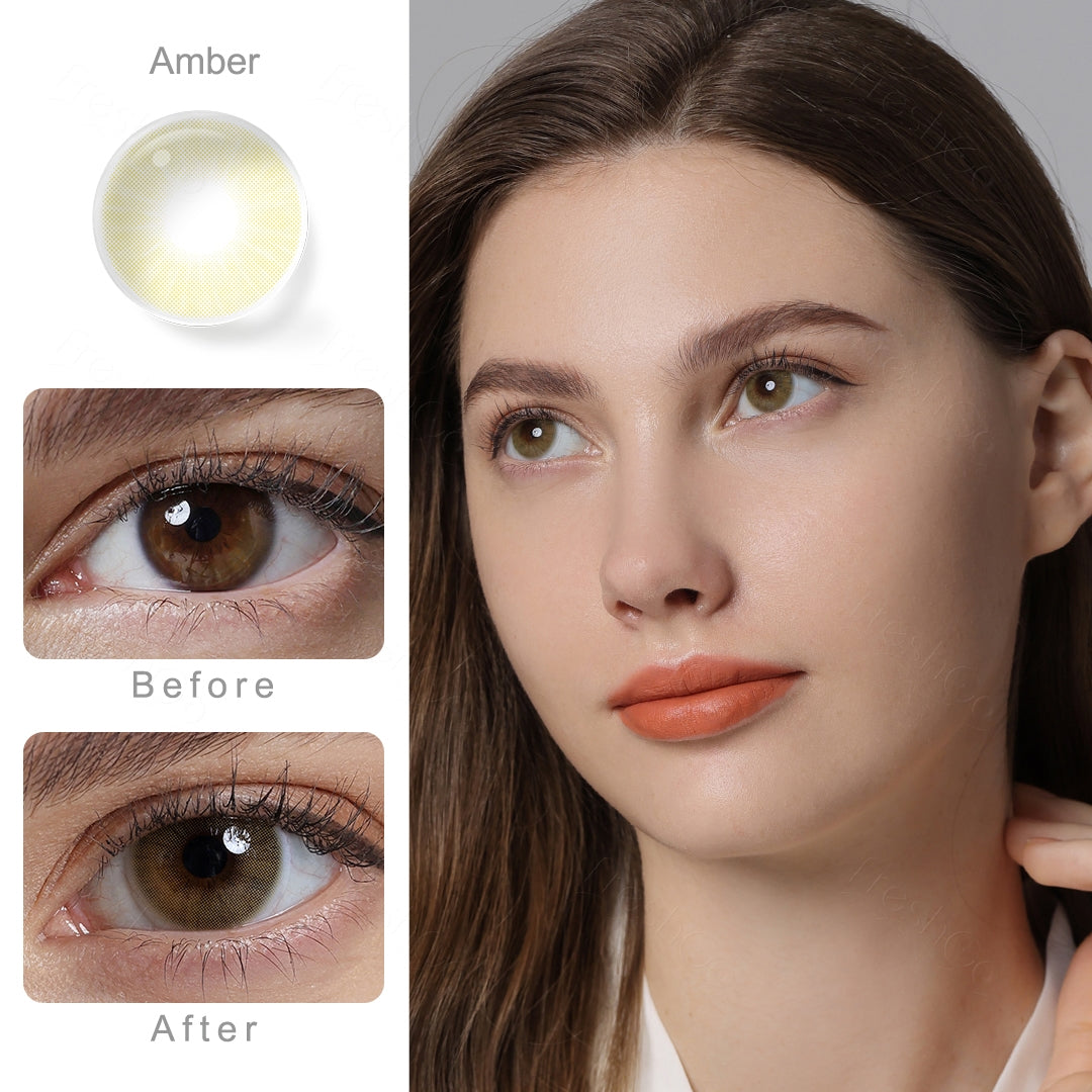 Hidrocor Amber Yellow Colored Contacts - Image 2