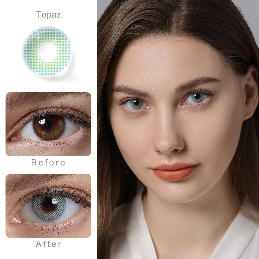 Hidrocor Topaz Blue Colored Contacts (U.S. Stock) - Image 2