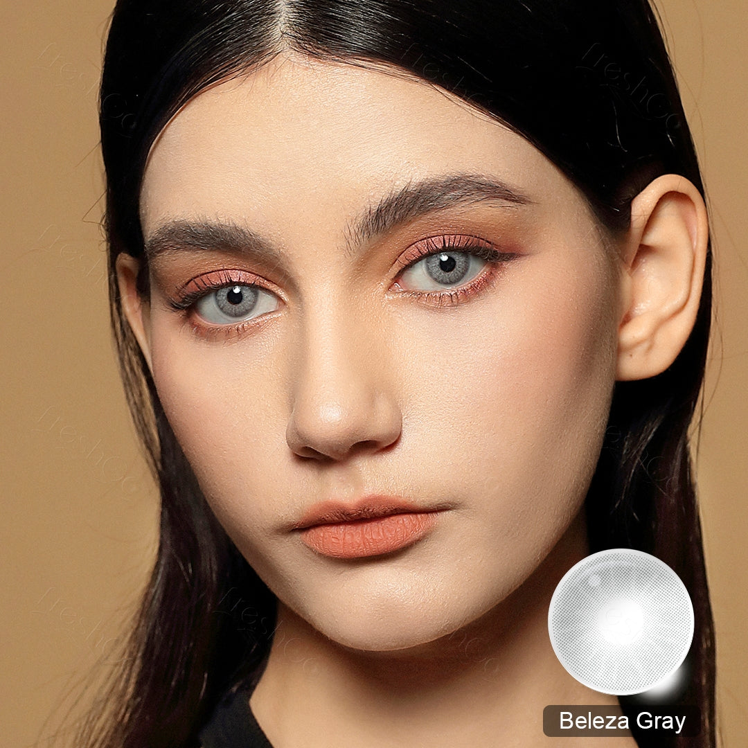 Beleza Gray colored contacts wearable gray beginner reference for dark eyes