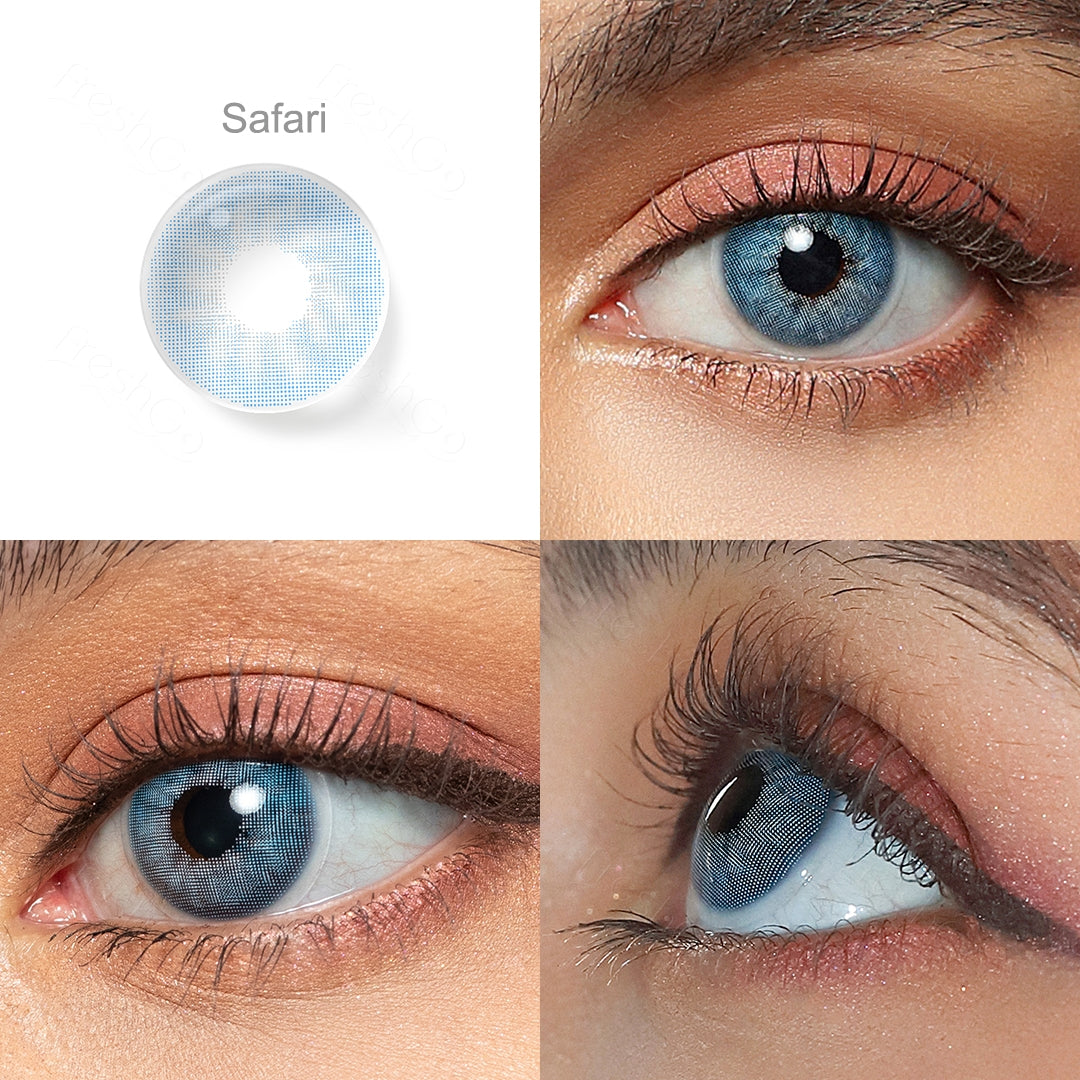 Safari Blue Colored Contacts - Image 5