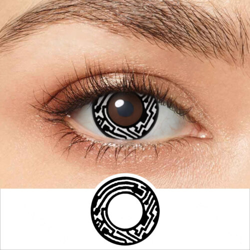 Crazy Cyborg Halloween Contacts
