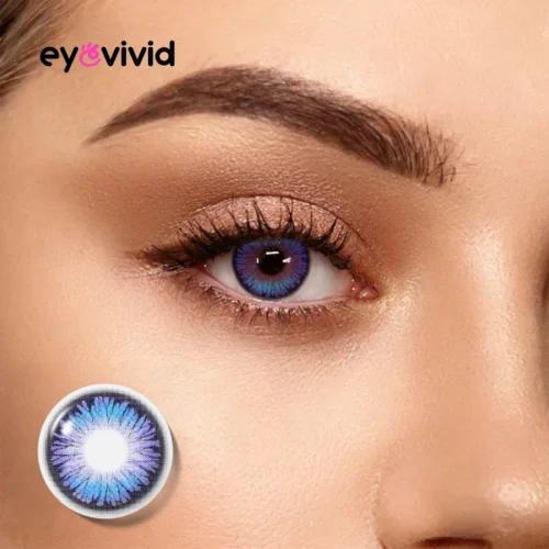 EyeVivid Sapphire Blue Contact Lenses for Soft Glam Looks