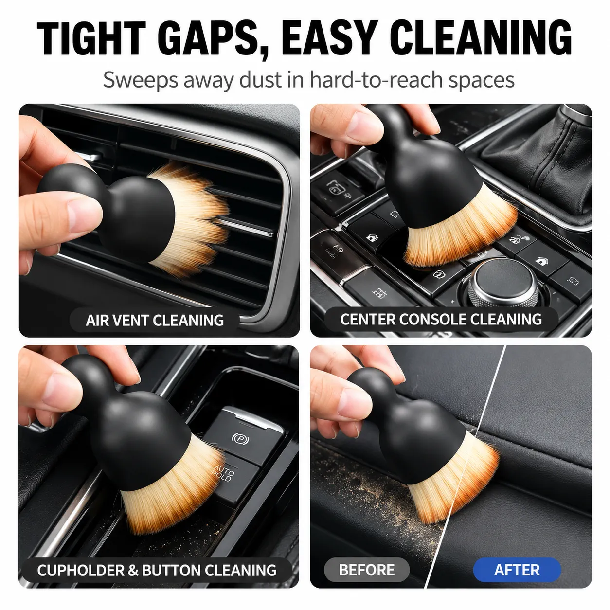 Car interior detail cleaning brush product image 4