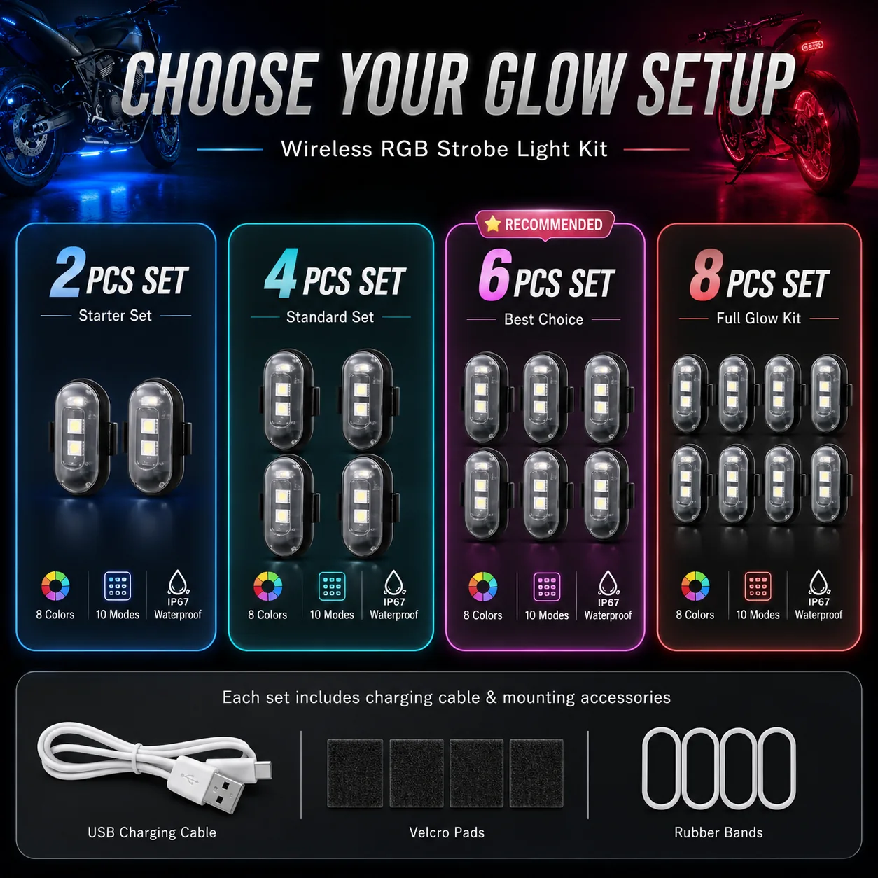 Motorcycle plane light product image 02