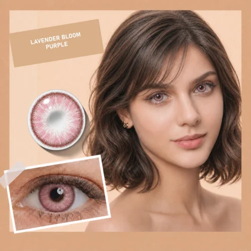 EyeVivid Lavender Bloom Purple Contact Lenses for Fantasy Looks