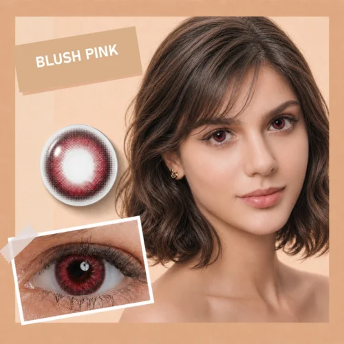 EyeVivid Blush Pink Contact Lenses for Fantasy Looks
