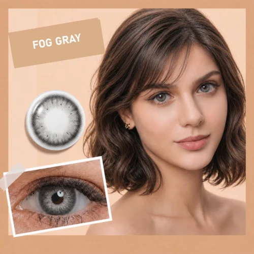 EyeVivid Fog Gray Contact Lenses for Everyday Wear